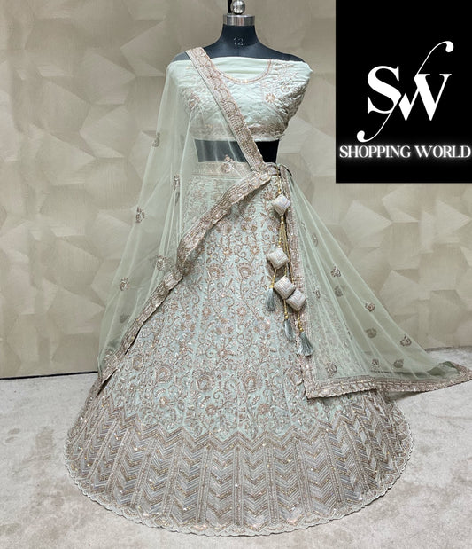 Awesome light green lehenga