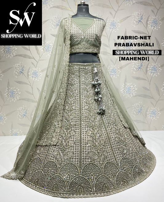 Gorgeous firozi rama green lehenga