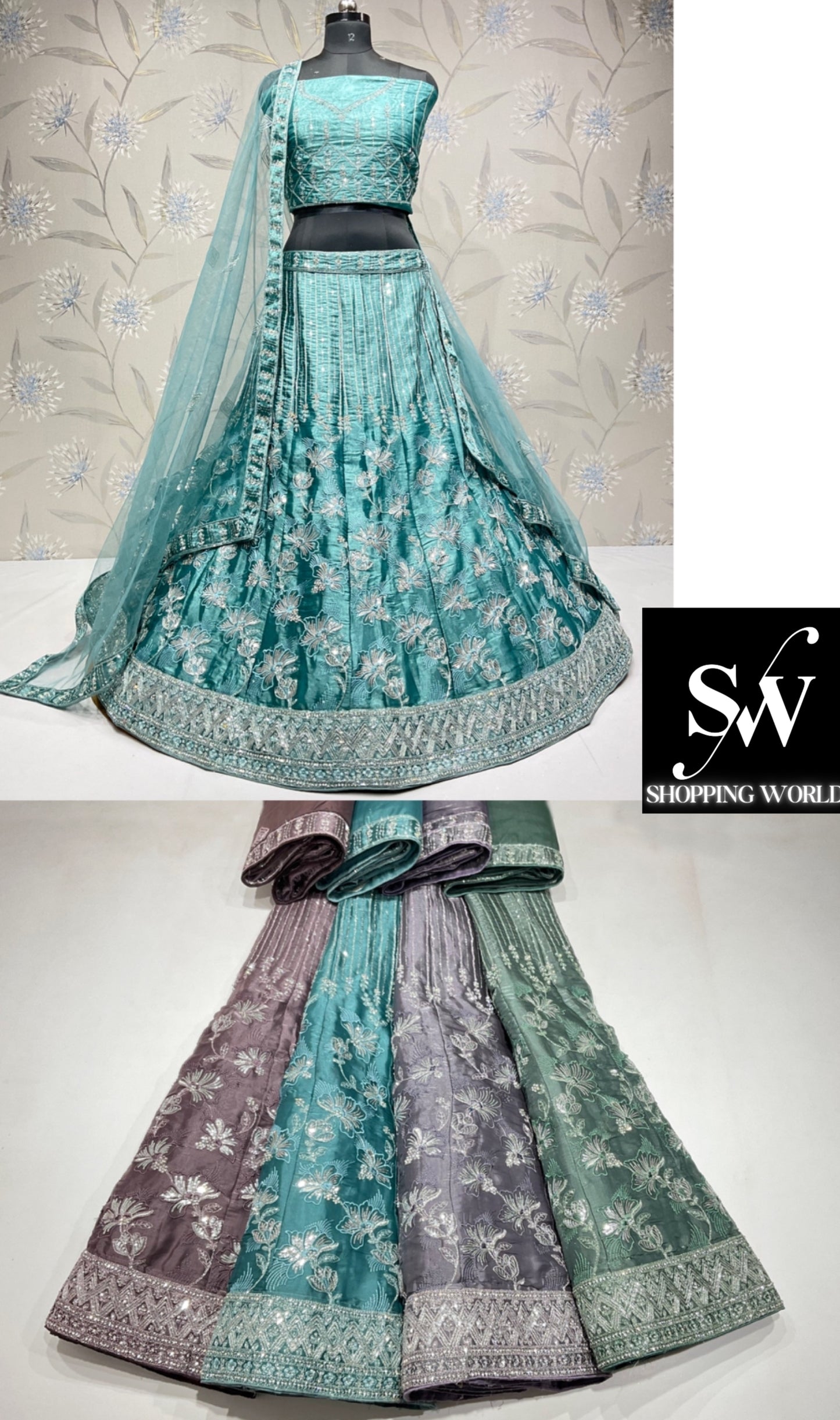 Awesome sky blue lehenga