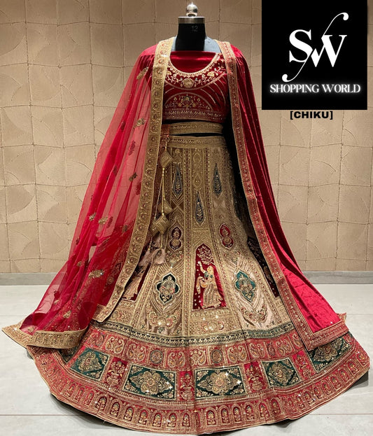 Wow chiku doble duptta lehenga nupcial