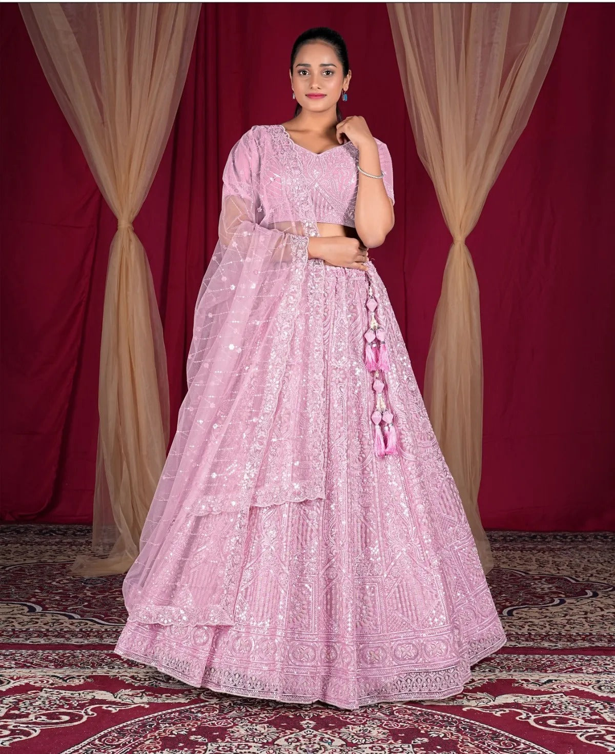 Awesome baby pink Lehenga