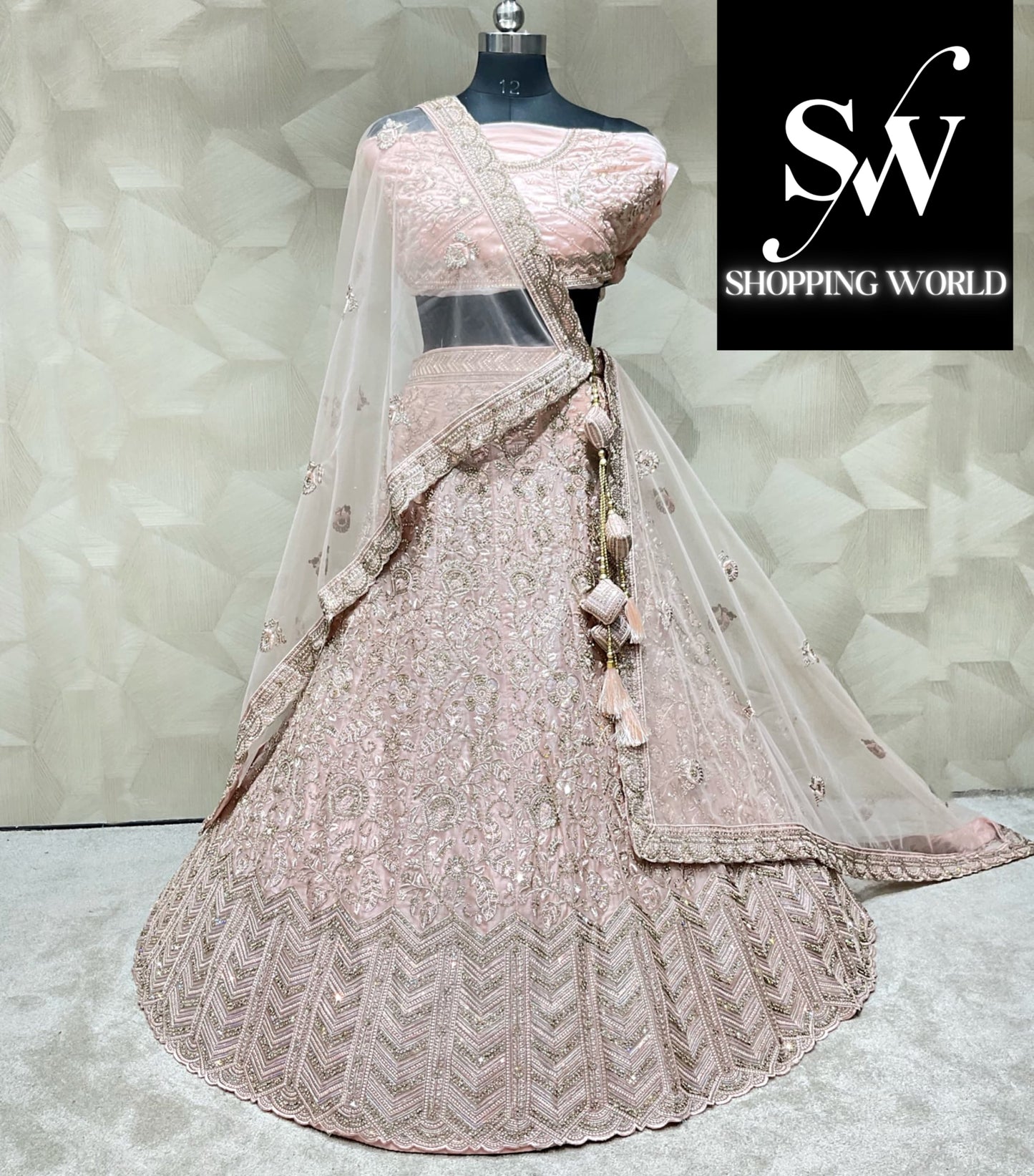 Beautiful peach pink lehenga