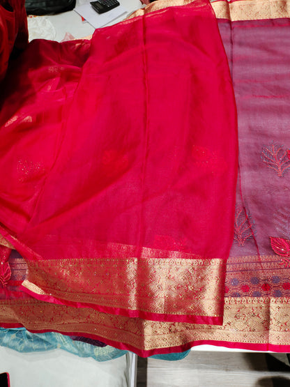 Elegant pink saree