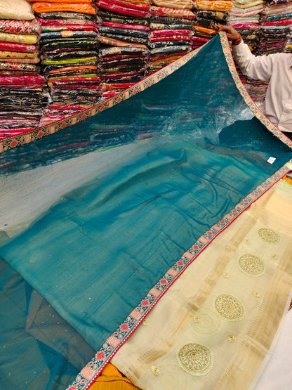 Good looking blue saree