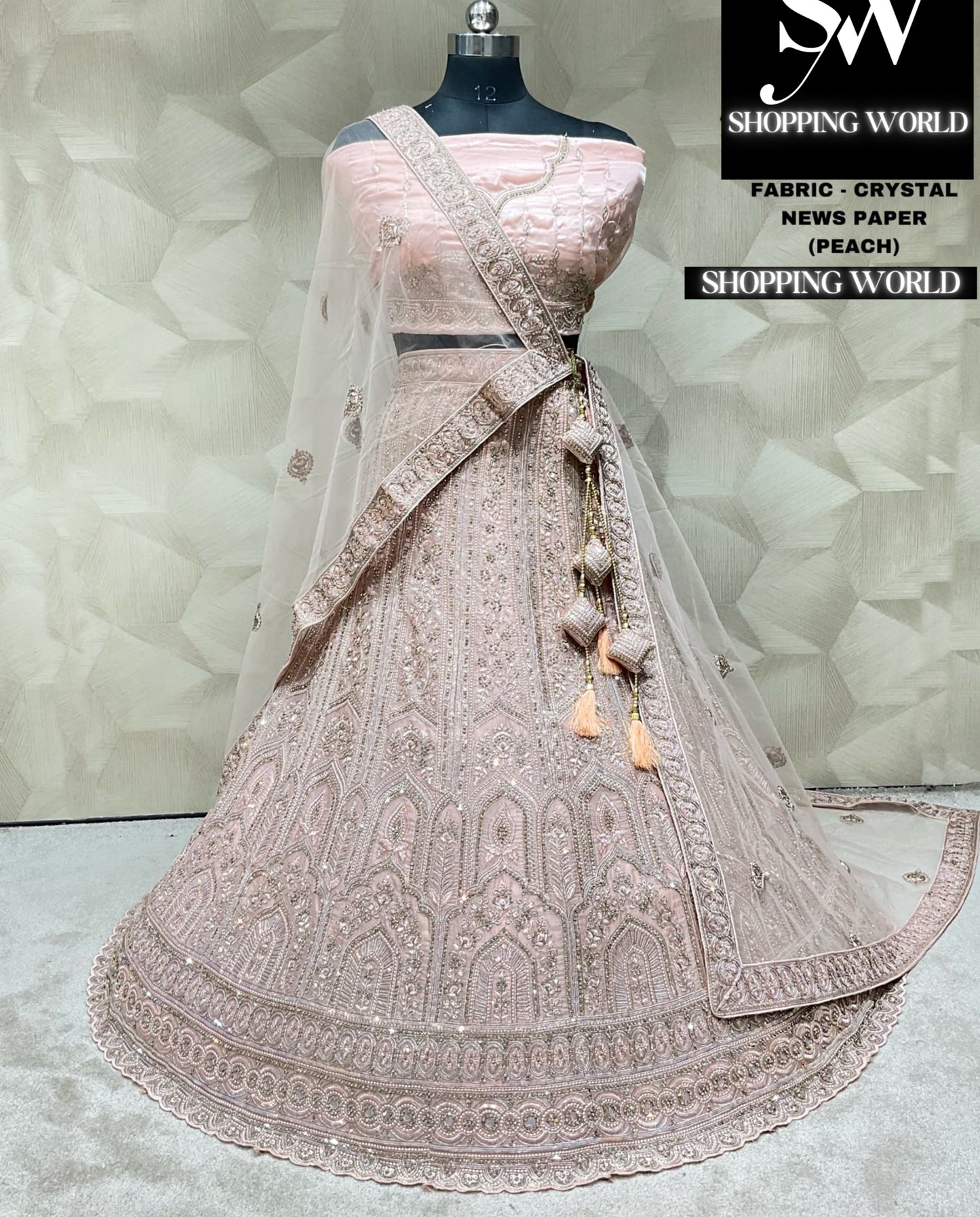 Awesome peach pink lehenga