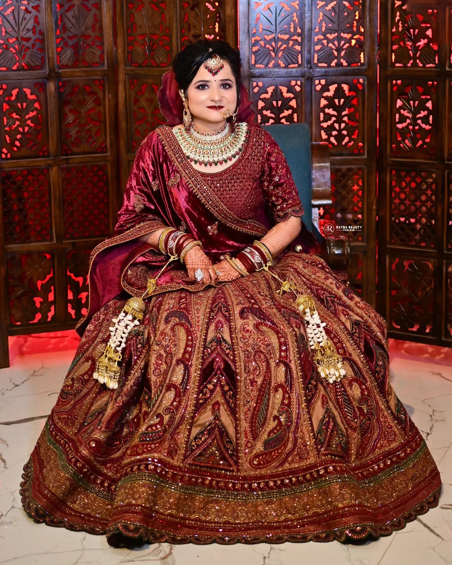 Royal marwari heavy double duptta bridal lehenga ( happy customer)