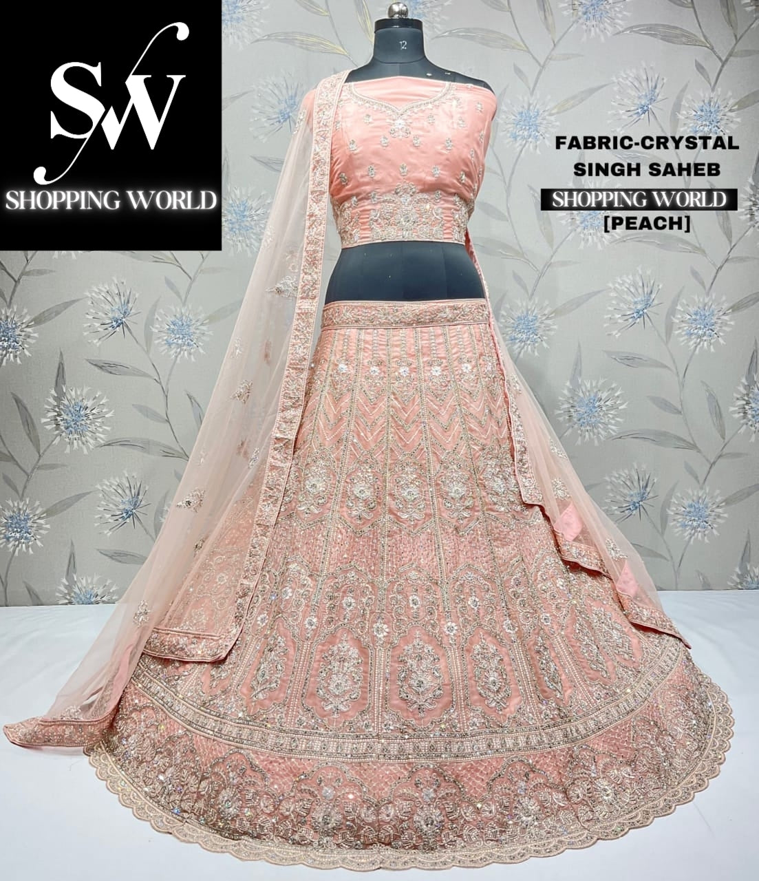 Pretty orange peach lehenga