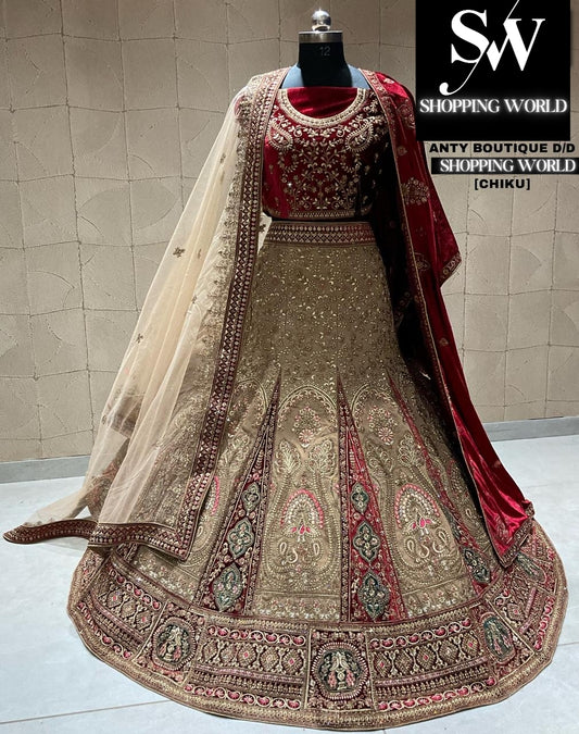 Lehenga nupcial majestuosa de Chiku