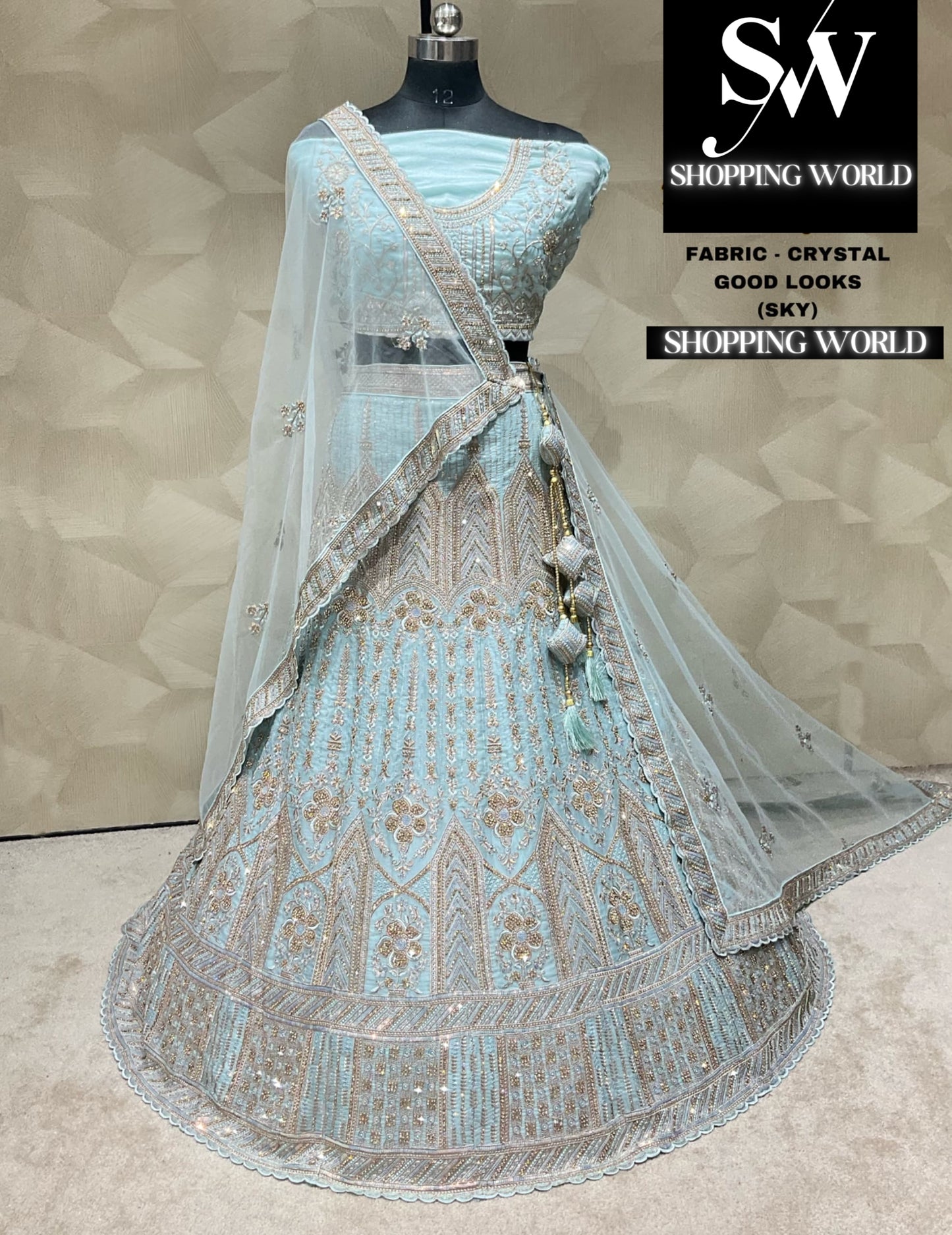 Astonishing sky blue lehenga