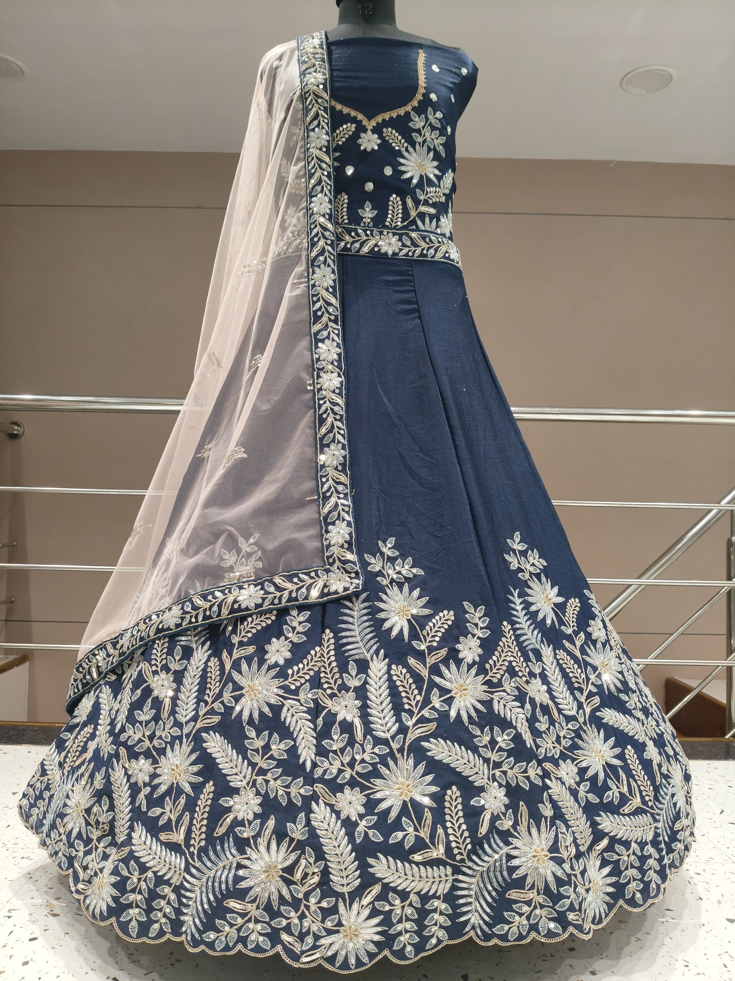 Stunning sky blue lehenga