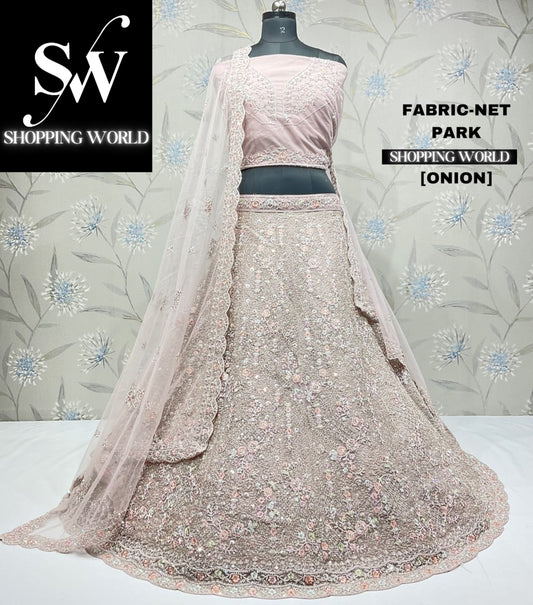 Something different onion pink lehenga