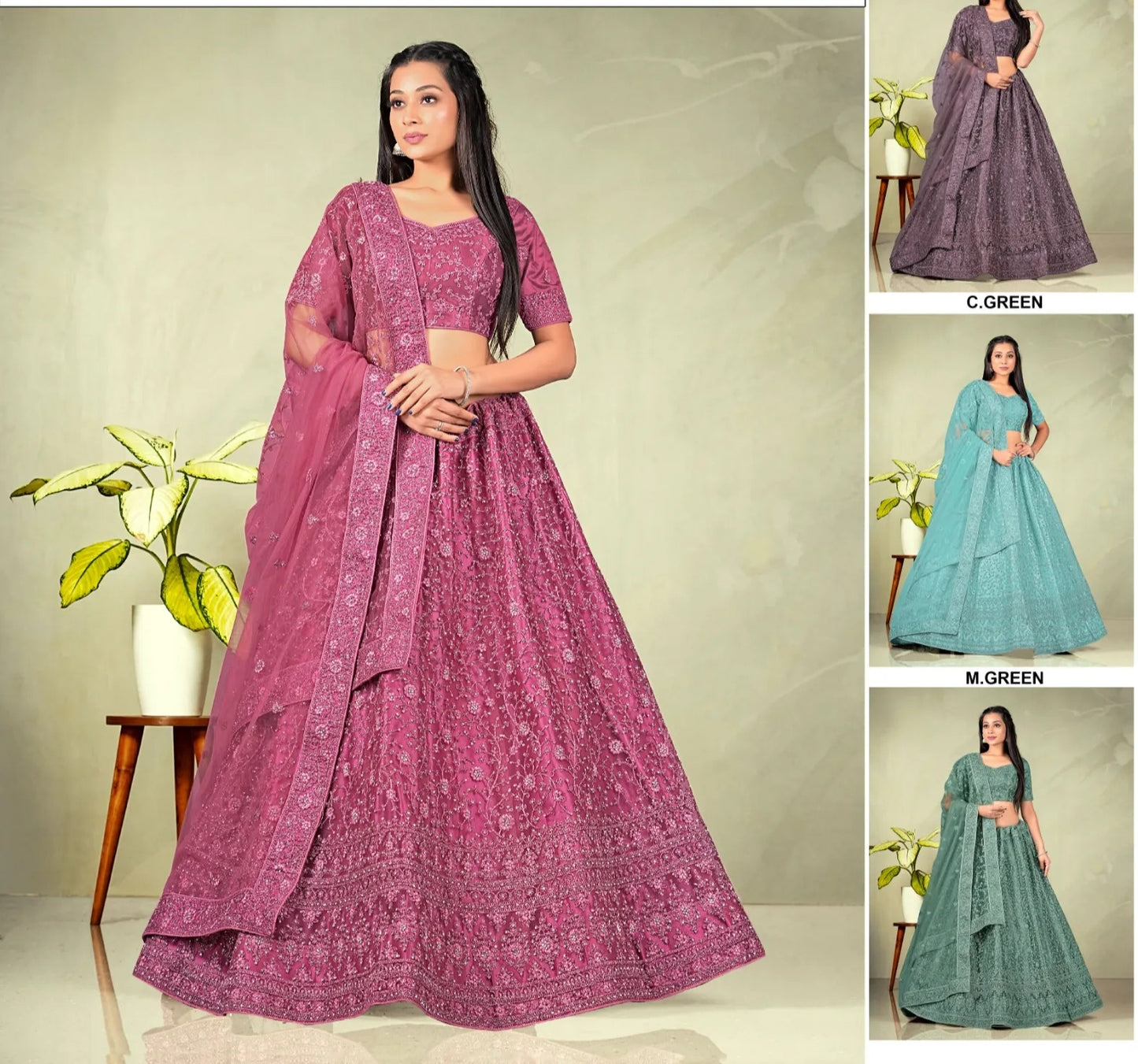 Elegant Wine Lehenga