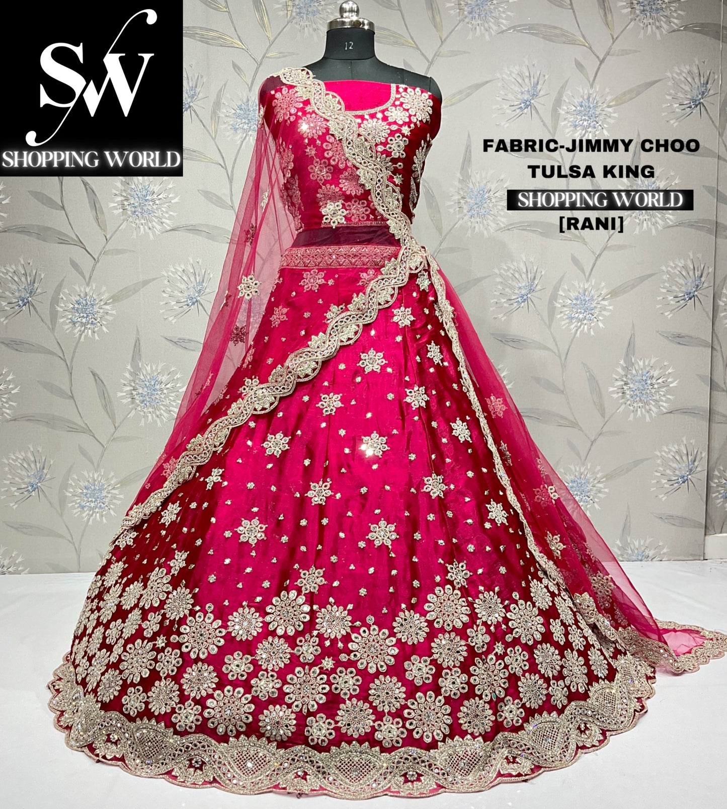 Elegant rani pink lehenga