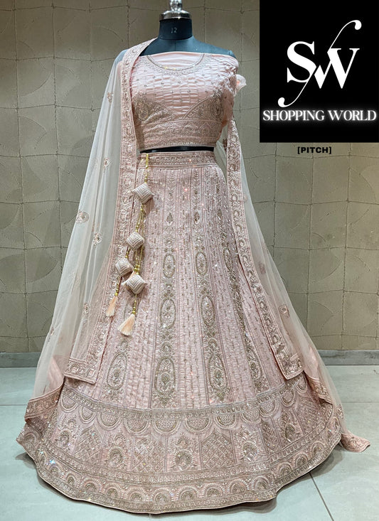 Glamorous peach lehenga