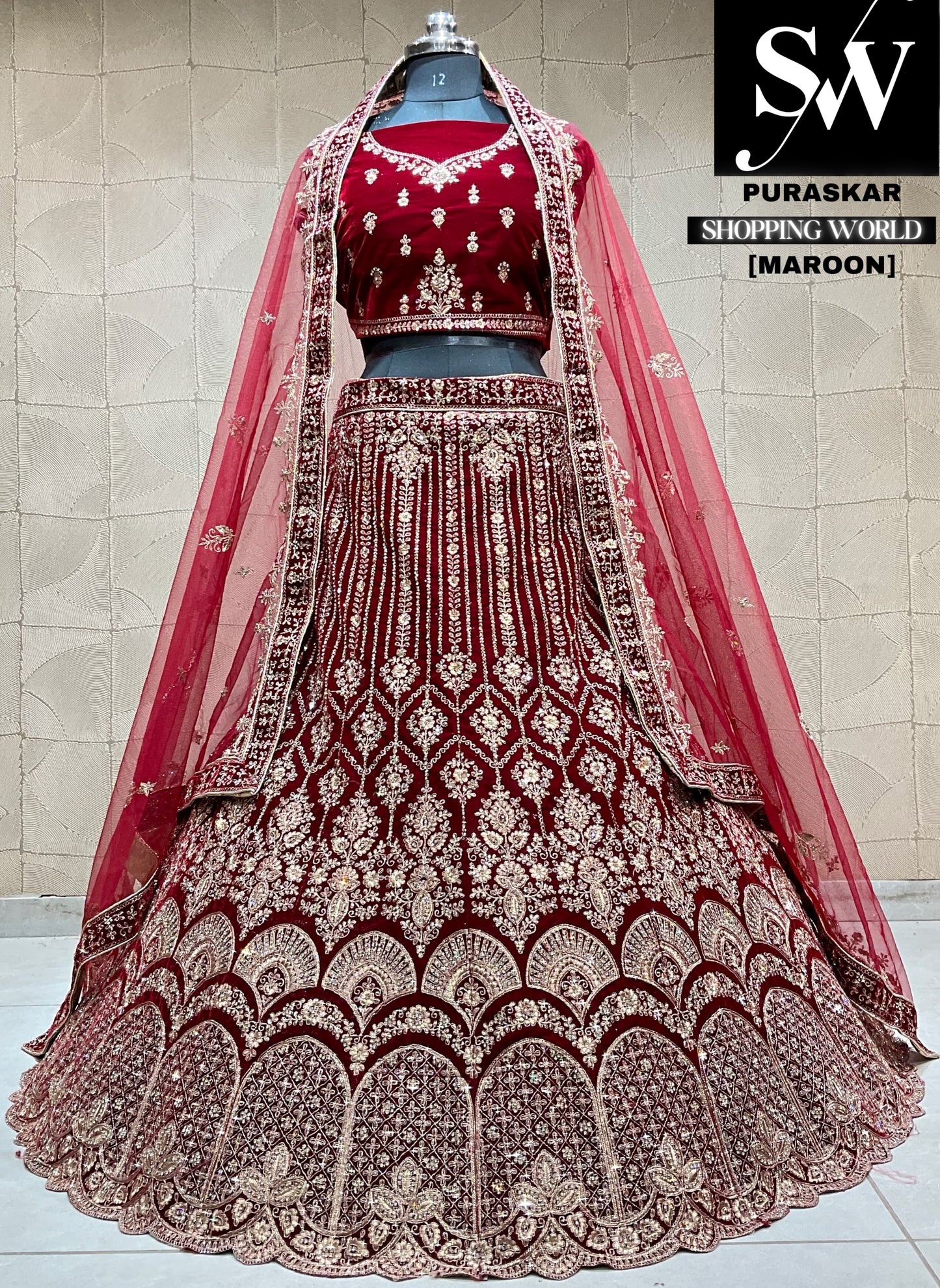 Atractiva lehenga nupcial