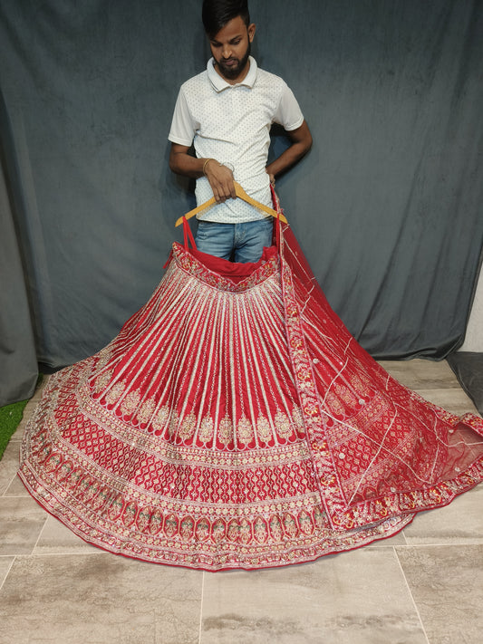 Tremendous pink lehenga crop top