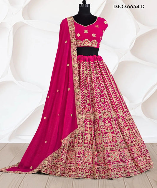 Lehenga rosa de diseñador