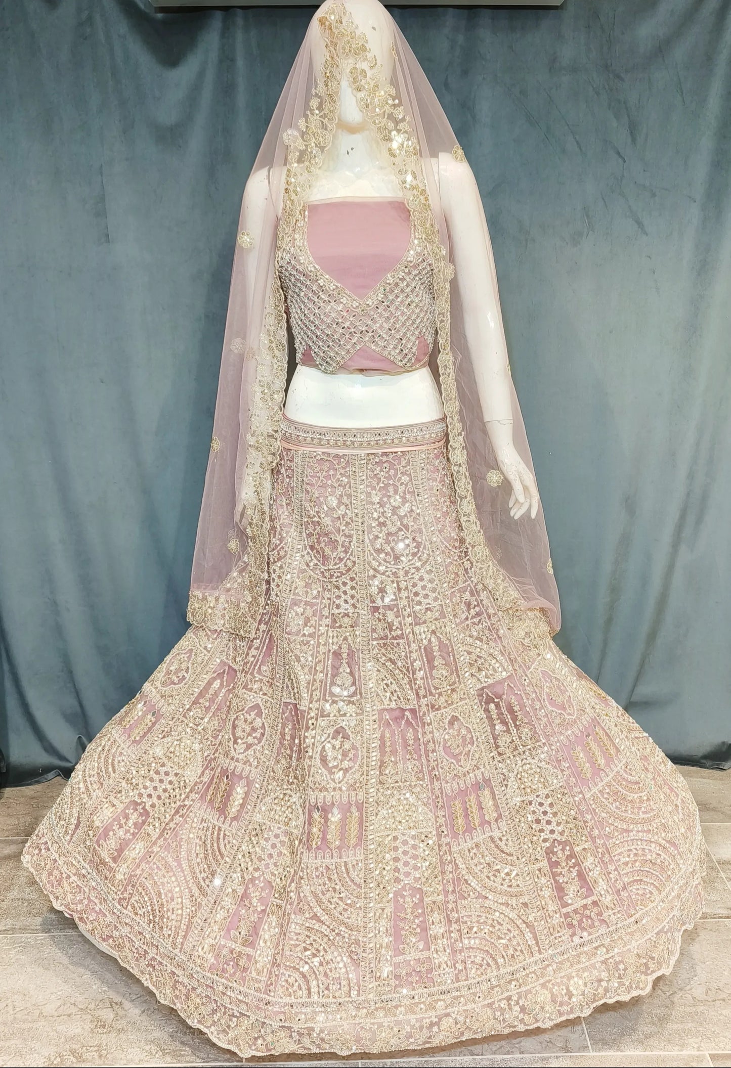 Elegant baby pink lehenga