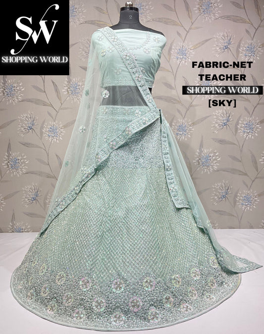 Glamorous sky blue lehenga