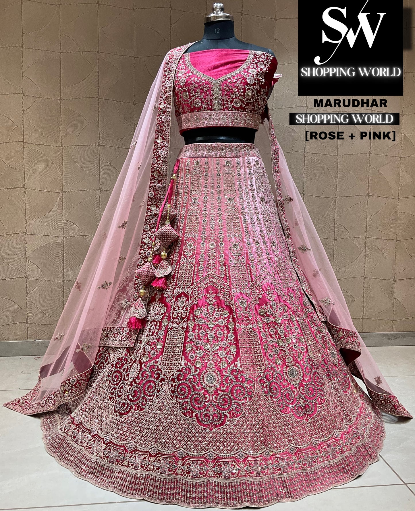 Pretty rose pink lehenga