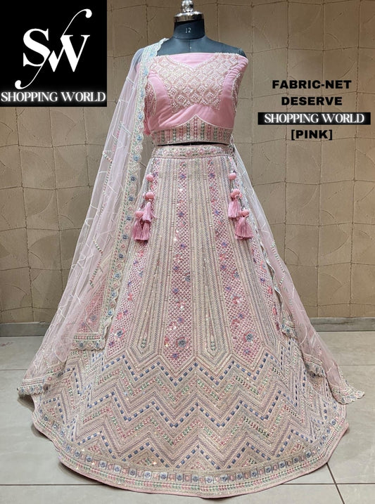 Lehenga rosa agradable