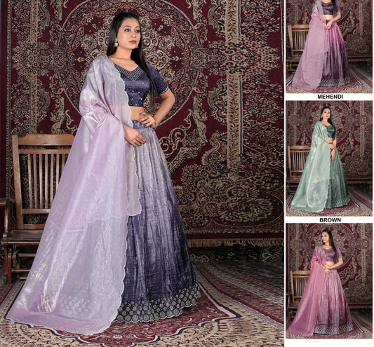 Lehenga violeta grisácea tremenda