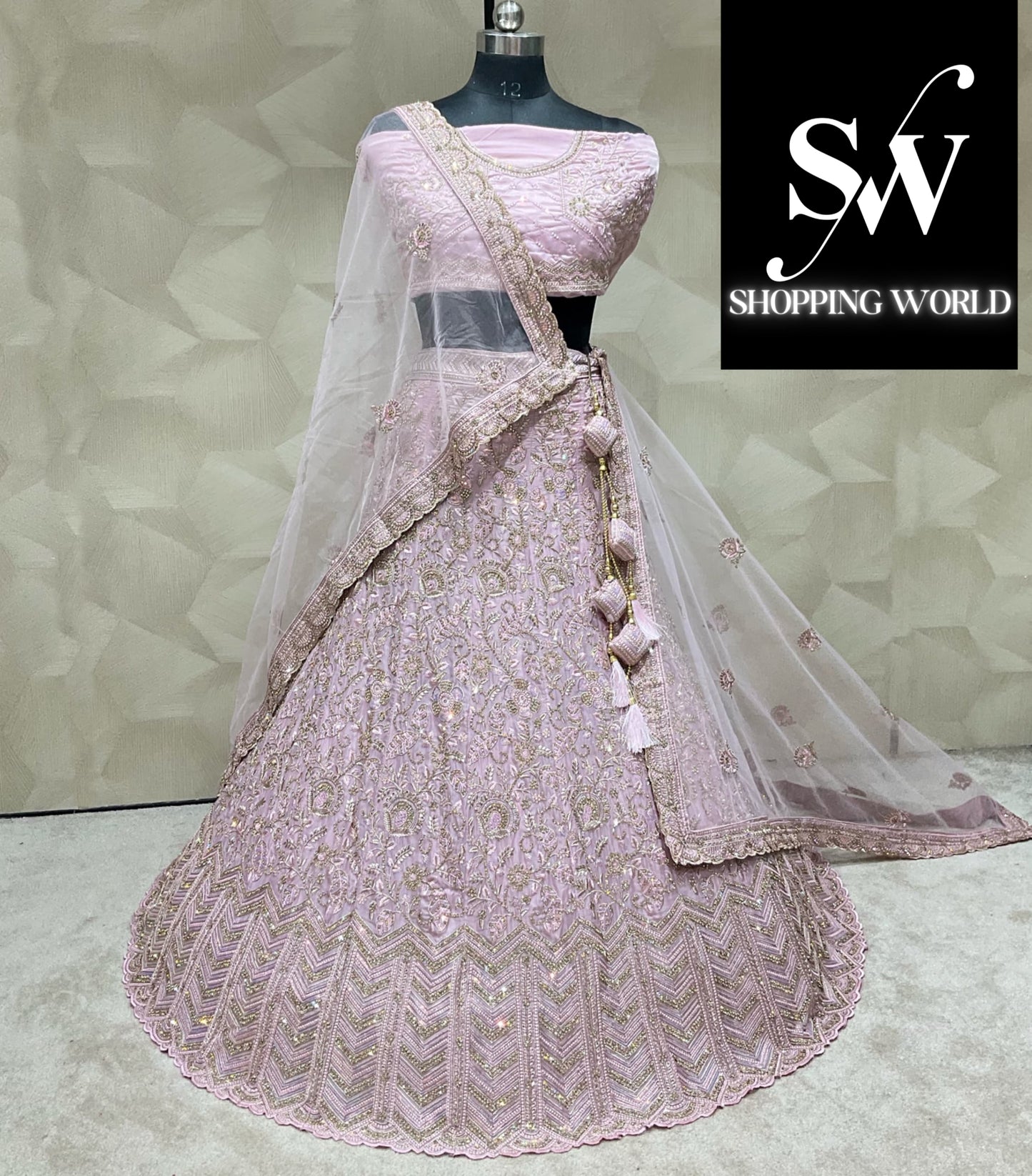 Charming pink lavender lehenga