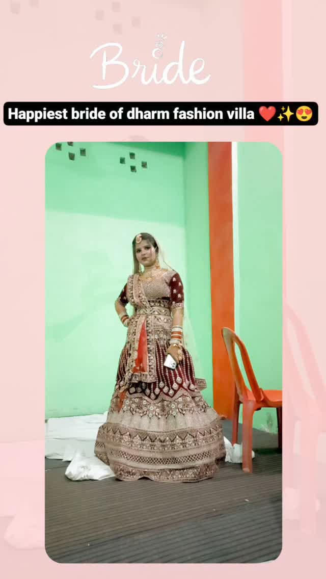 Amazing Maroon jhumka bridal lehenga ( happy customer)