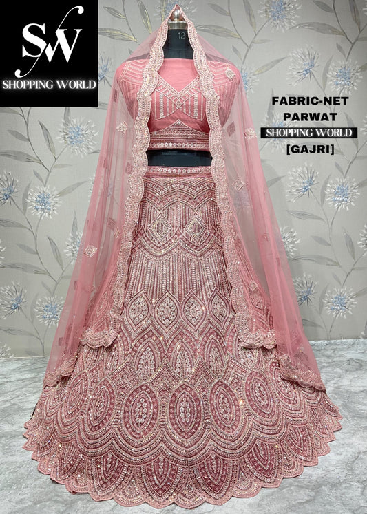 Amazing gajri pink lehenga