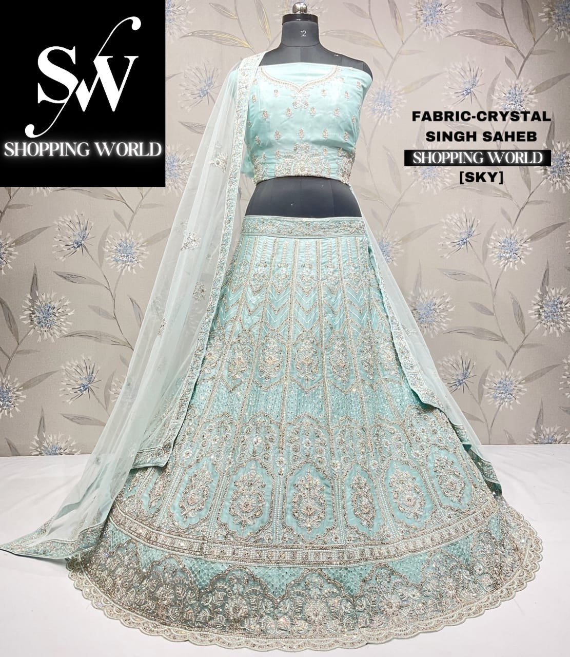 Astonishing sky blue lehenga