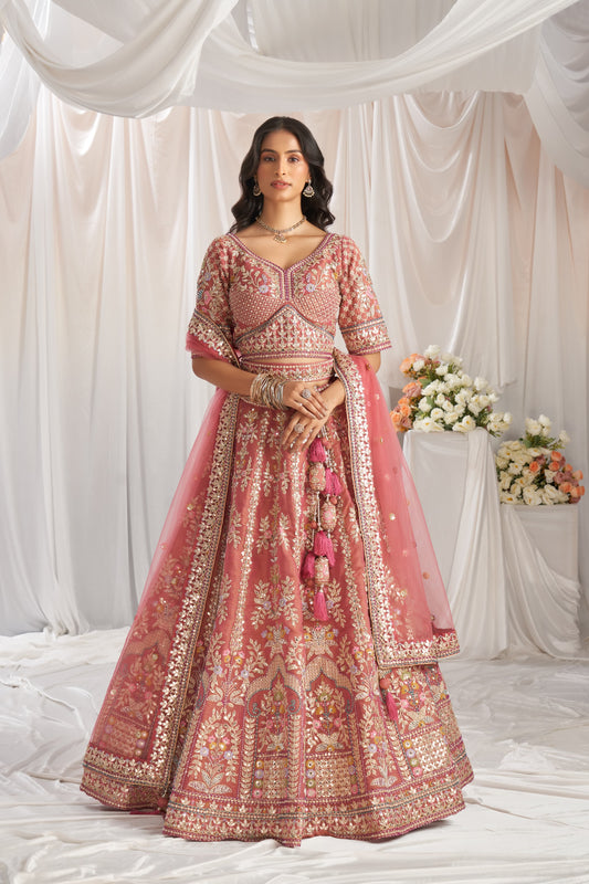 Preciosa lehenga rosa malva