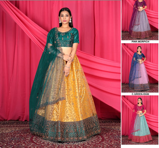 Fantástica lehenga amarilla