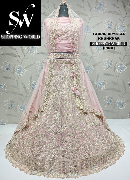 Lehenga rosa elegante