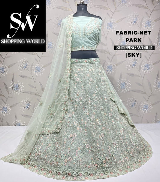 Amazing sky blue lehenga