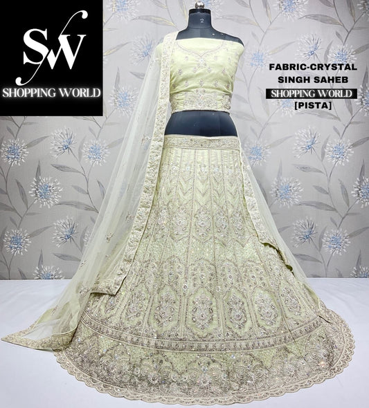 Lovely pista green lehenga