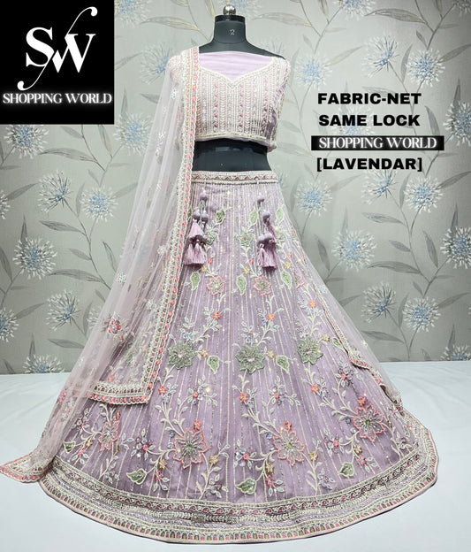 Awesome lavender pink lehenga