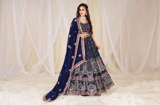 Fantastic navy blue lehenga