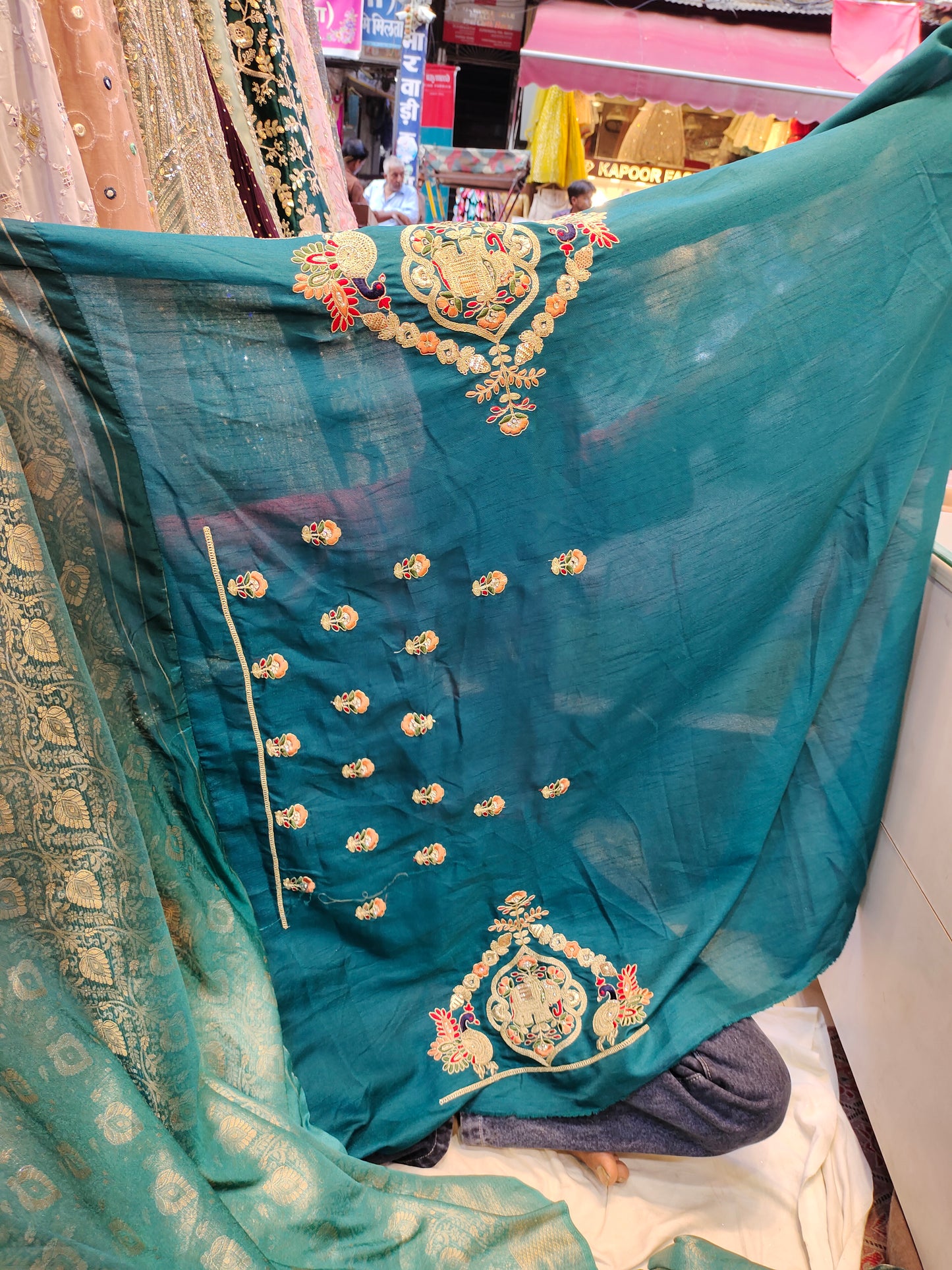 Elegant blue saree