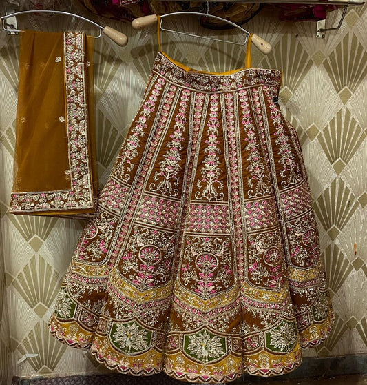 Mustard Lehenga by Shopping World - Shopping World