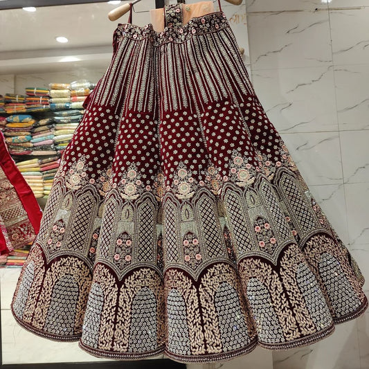 Heavy bridal Ball Lehenga