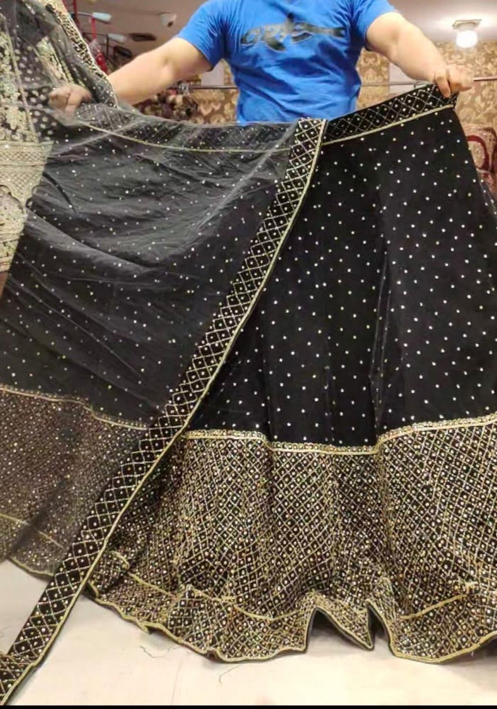 Designer Shoppingworldyt.com Awesome Black Lehenga Shopping World Chandni Chowk - Shopping World