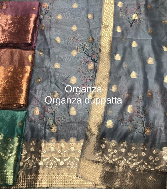 Organza Duppatta Suit - Shopping World