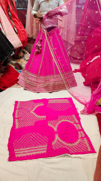 Silk Pink Lehenga - Shopping World