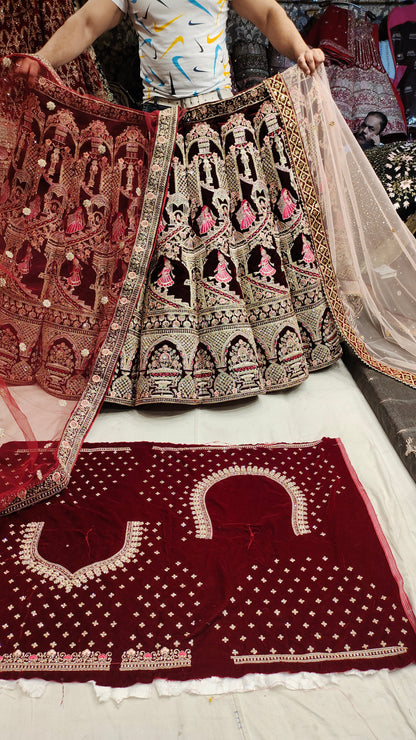 Double Dupatta bridal Lehenga - Shopping World