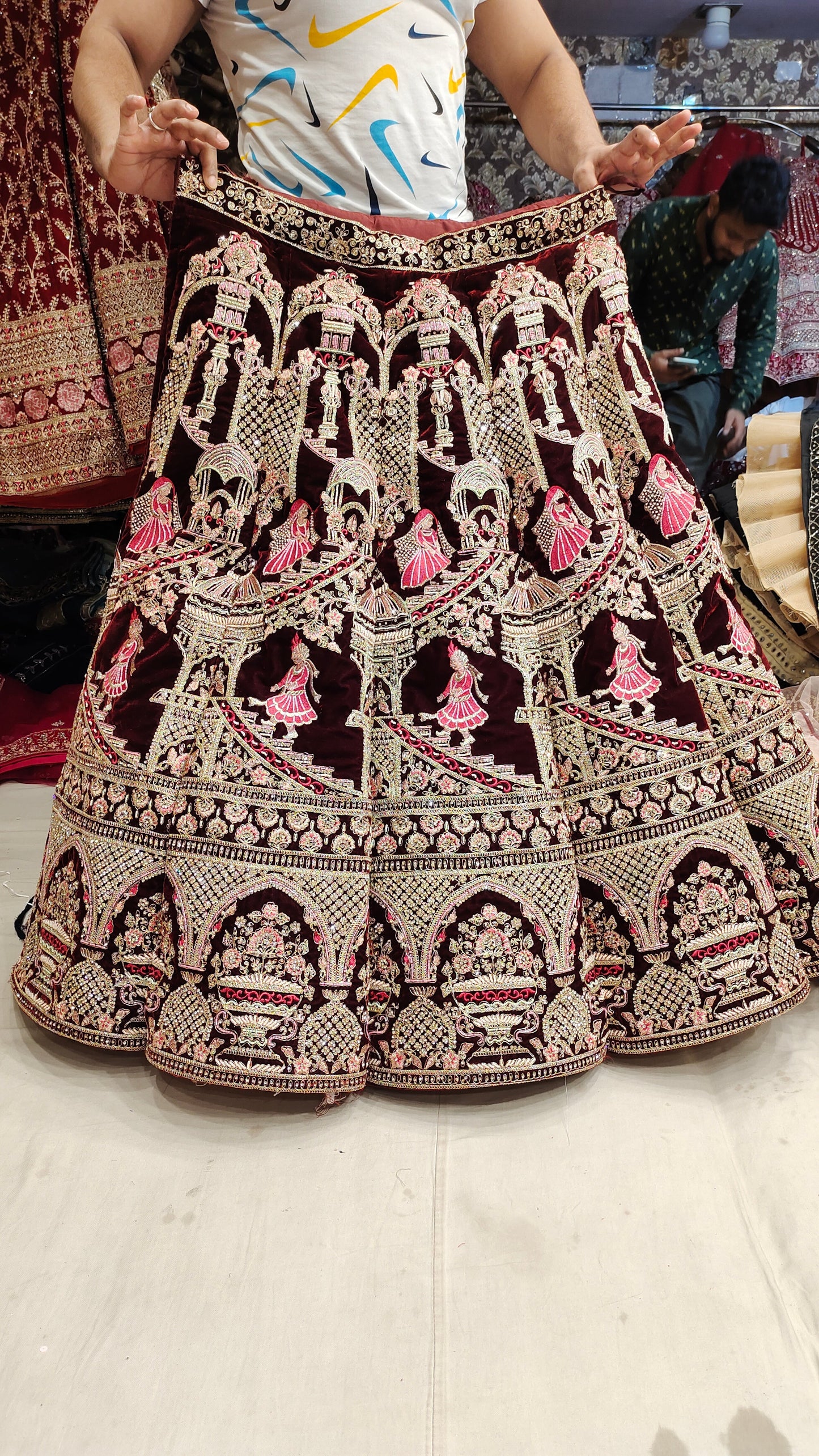 Double Dupatta bridal Lehenga - Shopping World