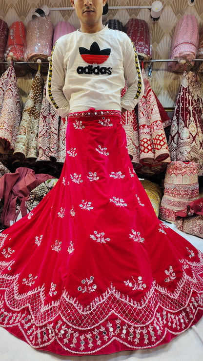 Pink mirror Lehenga - Shopping World