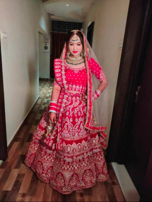 Heavy bridal Happy Customer Lehenga - Shopping World