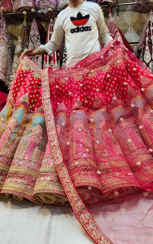 attractive red lehenga - Shopping World