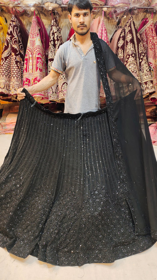 black sequence Lehenga Shopping World