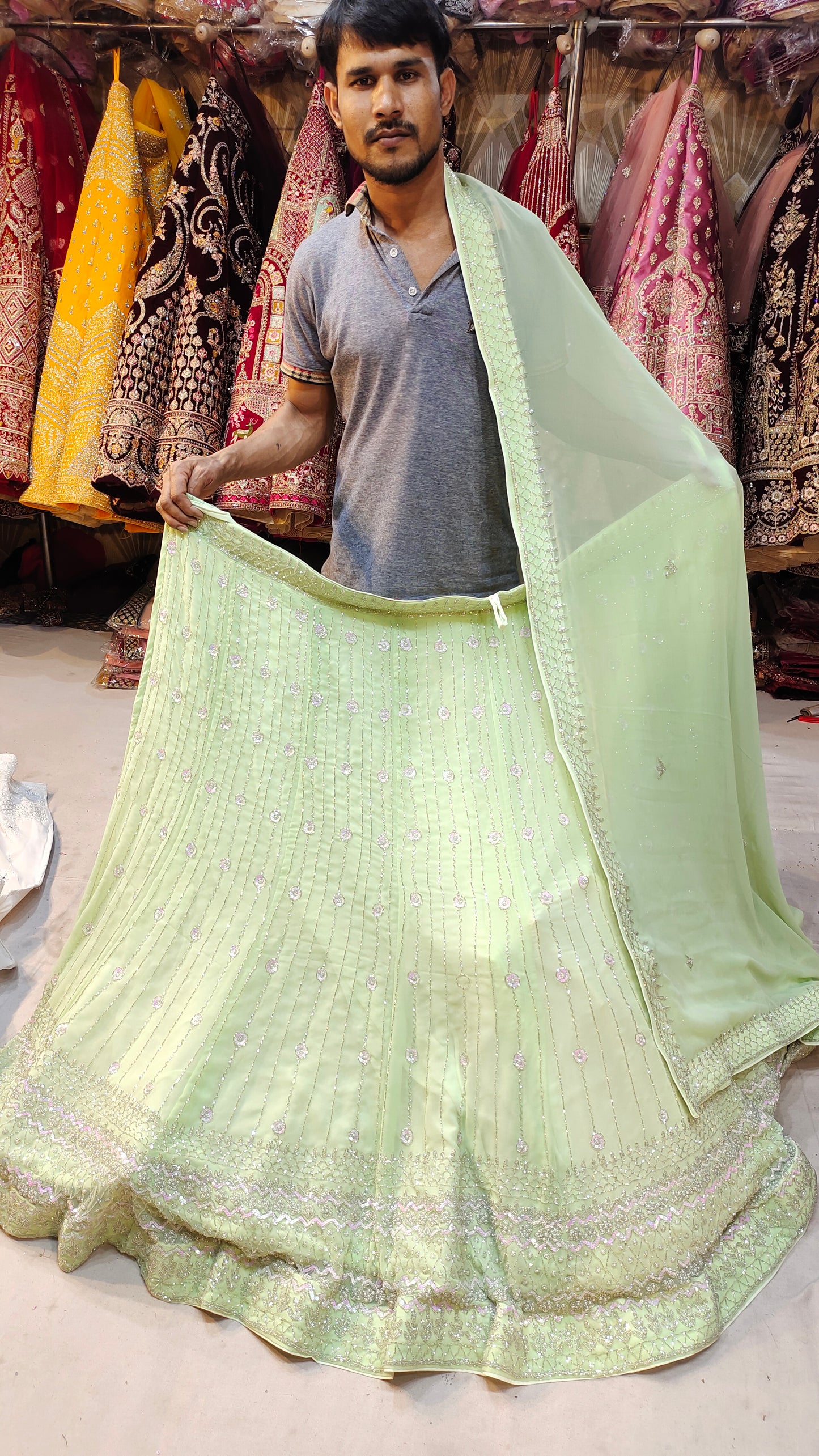 Green Lehenga Shopping World